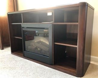 Gorgeous Entertainment Center With Built In Fireplace