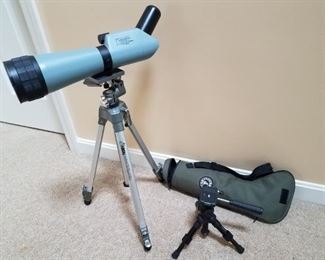 Raven Spotting Scope with Two Tripods