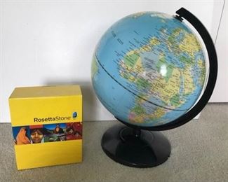 Rosetta Stone Spanish and World Globe