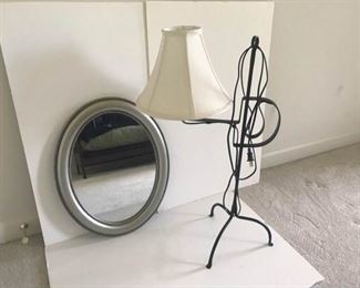 Unique Metal Lamp and Mirror
