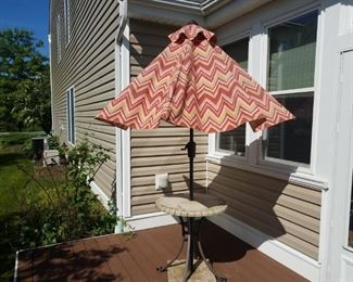 Umbrella and Table