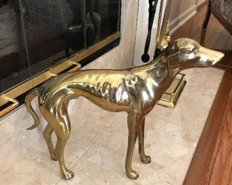 large brass dog