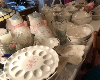 Pfaltzgraff Tea Rose pattern in every possible piece!