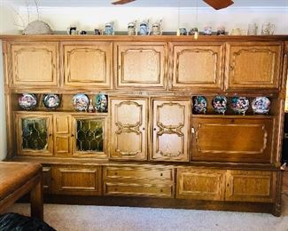 3 piece German Shrunk - lighted - display cabinet, storage cabinet and bar! 