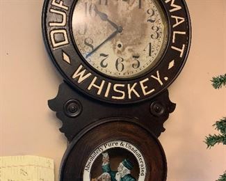 Duffys pure malt WHISKEY clock