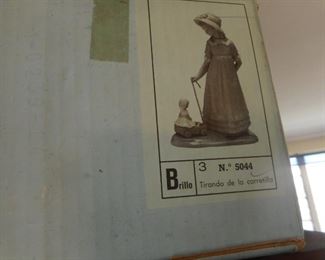 Girl with Doll Wagon./Box