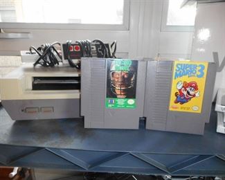 1980's Nintendo With Games 