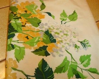 Vintage Never Used Printed Table Linen with Tag