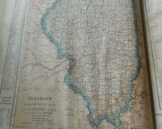 Illinois Map/Cities in 1918
