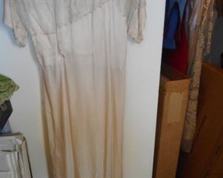 1900's Hand Made Wedding Dress with Train