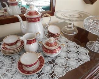 Vintage  Mitteteich Bavaria US ZONE, Made in Germany Demitasse Coffee Set 