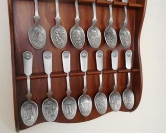 Franklin Mint Pewter Spoons of the States 