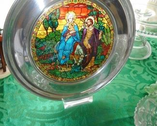 Franklin Mint, Pewter with Stained Glass. Flight of Egypt 