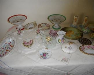 Pretty Hand Painted Flower Serve War, Decorations 