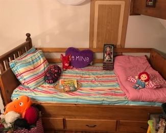 Twin Day Bed with storage - items shown sold separate