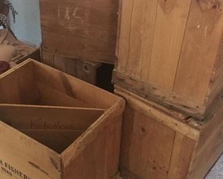 Vintage overseas shipping crates