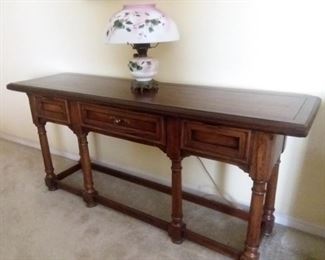 Hall table. Solid wood construction. 