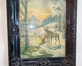 1 of 2 stunningly framed vintage pictures