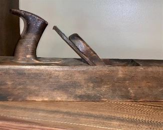 Vintage wooden hand plane carpenters tools