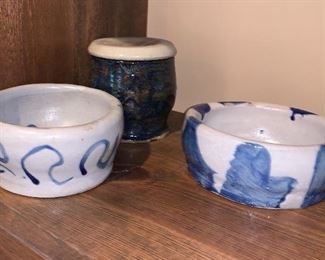 Handmade clay bowls