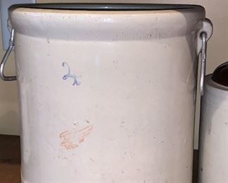 Vintage #2 Red Wing crock w/handles
