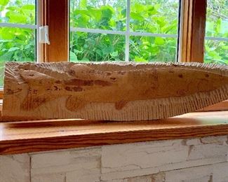 2 of 6 Handmade wooden fish carvings