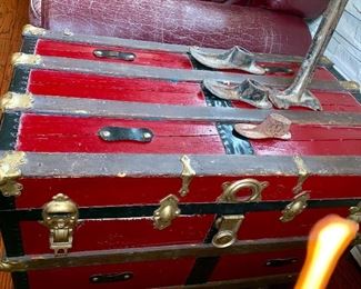 steam trunks - can be used as a coffee table or a pair of side tables