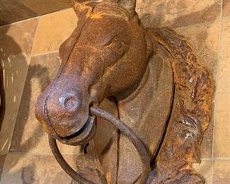 Cast iron horse head - this is not as big as it looks