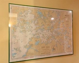 Sabaskong Bay framed map