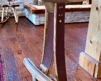 Handmade wooden bar high chair/stool