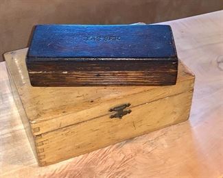 Vintage wooden boxes