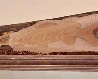 3 of 6 Handmade wooden fish carvings