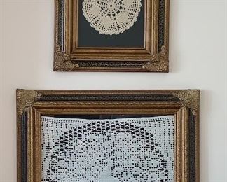 Framed vintage lace