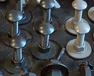 One of a kind Handmade chess set - handmade box and chess pieces - chess pieces made from nuts and bolts