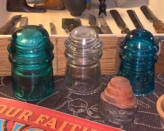Vintage glass Transistor covers