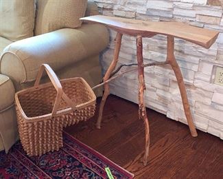 Another handmade table and stair basket