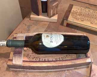 Handmade Wine holders made from vintage wine barrel