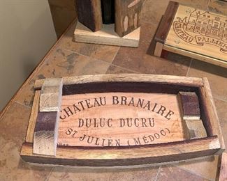 Handmade Wine holders made from vintage wine barrel