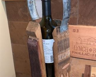 Handmade Wine holders made from vintage wine barrel