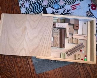 Handmade marble maze game w/handmade box