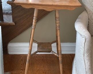 Antique Oak Plant Stand