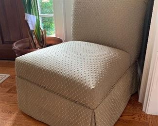 3 of 3 matching upholstered Parson's chairs