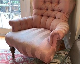 1 of 2 matching upholstered chairs