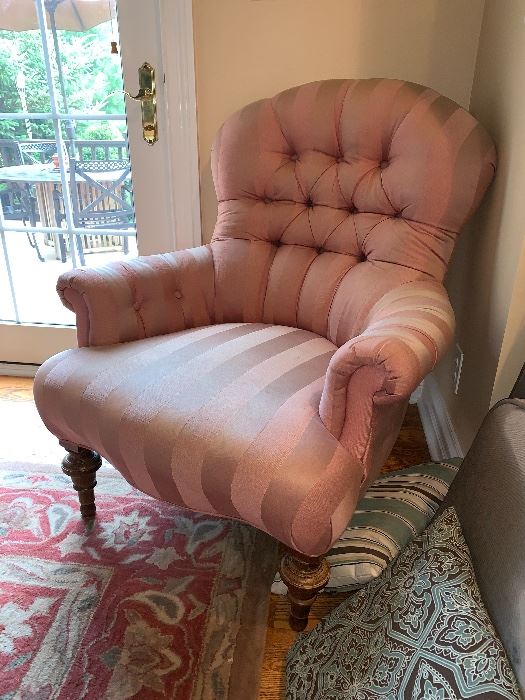 1 of 2 matching upholstered chairs