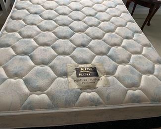 Queen platform bed and queen mattress