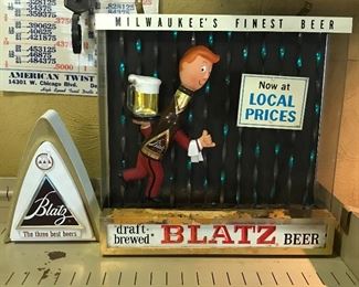 Blatz Beer signs, the one on right is moveable and it works