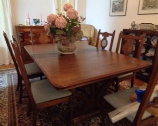dining room table, mahogany