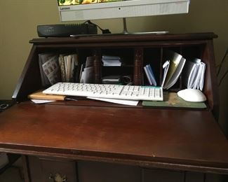 Secretary desk folded down.