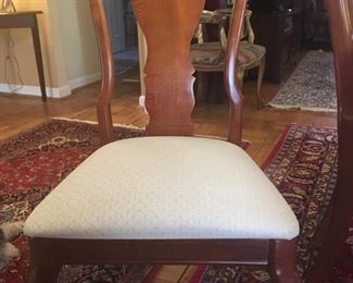 Matching dining room chair close-up.