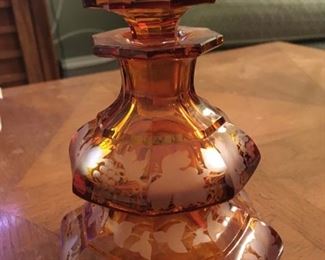 Bohemian Glass cologne bottle